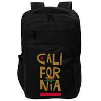 California Golden State CA Flag Bear Funny Impact Tech Backpack