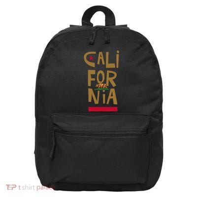 California Golden State CA Flag Bear Funny 16 in Basic Backpack