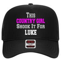 Country Girl Shook It For Luke Fun Music High Crown Mesh Back Trucker Hat