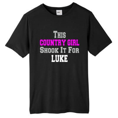 Country Girl Shook It For Luke Fun Music Tall Fusion ChromaSoft Performance T-Shirt