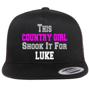 Country Girl Shook It For Luke Fun Music Flat Bill Trucker Hat