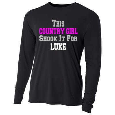 Country Girl Shook It For Luke Fun Music Cooling Performance Long Sleeve Crew