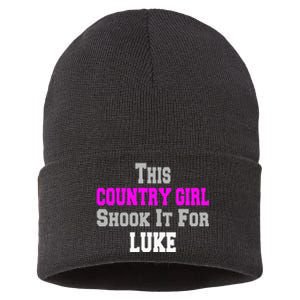 Country Girl Shook It For Luke Fun Music Sustainable Knit Beanie