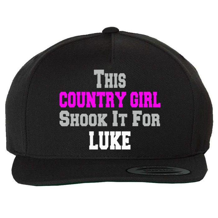 Country Girl Shook It For Luke Fun Music Wool Snapback Cap