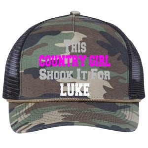 Country Girl Shook It For Luke Fun Music Retro Rope Trucker Hat Cap