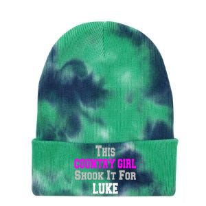 Country Girl Shook It For Luke Fun Music Tie Dye 12in Knit Beanie