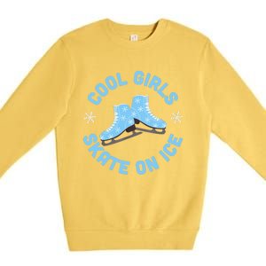 Cool Girls Skate On Ice Skating Premium Crewneck Sweatshirt