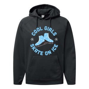 Cool Girls Skate On Ice Skating Performance Fleece Hoodie