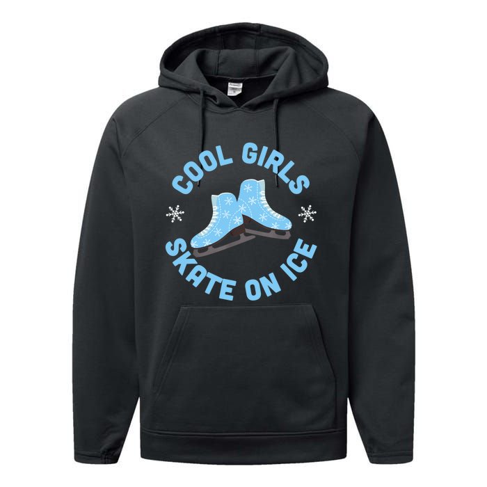 Cool Girls Skate On Ice Skating Performance Fleece Hoodie