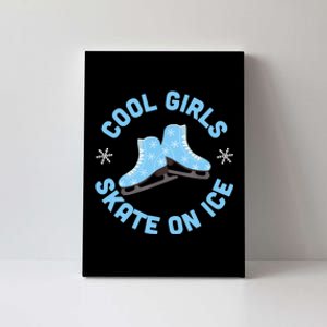 Cool Girls Skate On Ice Skating Canvas