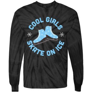 Cool Girls Skate On Ice Skating Tie-Dye Long Sleeve Shirt