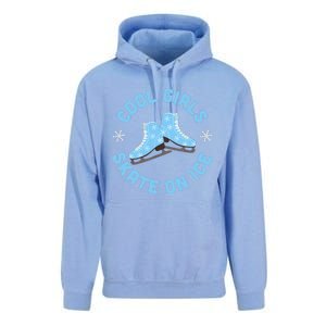 Cool Girls Skate On Ice Skating Unisex Surf Hoodie