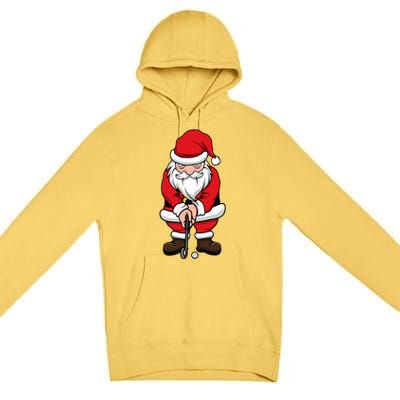 Christmas Golf Shirt Santa Claus Swing Funny Golf Tee Premium Pullover Hoodie