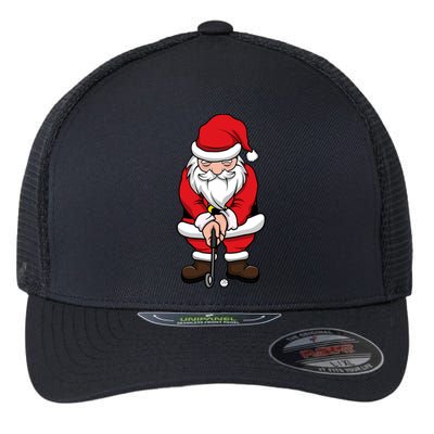 Christmas Golf Shirt Santa Claus Swing Funny Golf Tee Flexfit Unipanel Trucker Cap