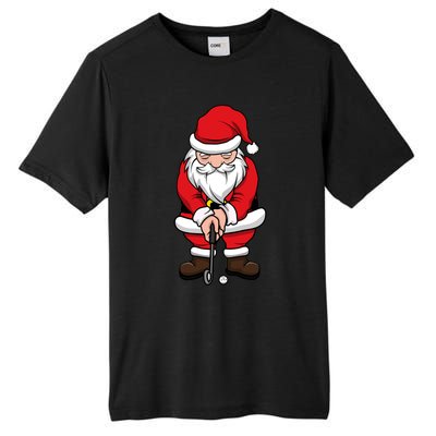 Christmas Golf Shirt Santa Claus Swing Funny Golf Tee Tall Fusion ChromaSoft Performance T-Shirt