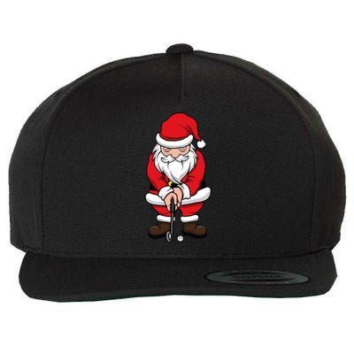 Christmas Golf Shirt Santa Claus Swing Funny Golf Tee Wool Snapback Cap