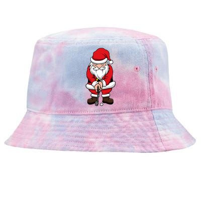 Christmas Golf Shirt Santa Claus Swing Funny Golf Tee Tie-Dyed Bucket Hat