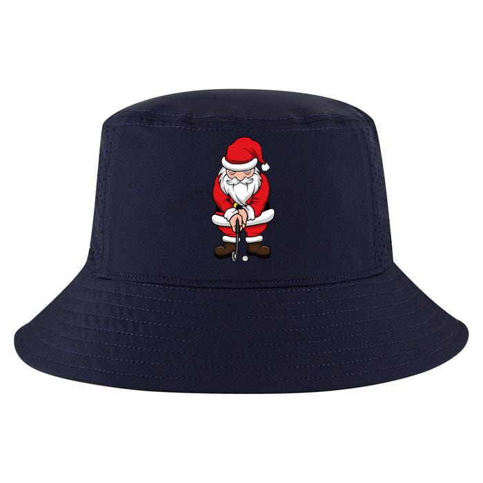 Christmas Golf Shirt Santa Claus Swing Funny Golf Tee Cool Comfort Performance Bucket Hat