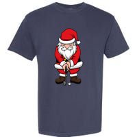 Christmas Golf Shirt Santa Claus Swing Funny Golf Tee Garment-Dyed Heavyweight T-Shirt