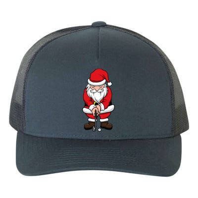 Christmas Golf Shirt Santa Claus Swing Funny Golf Tee Yupoong Adult 5-Panel Trucker Hat