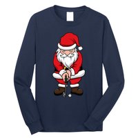 Christmas Golf Shirt Santa Claus Swing Funny Golf Tee Long Sleeve Shirt