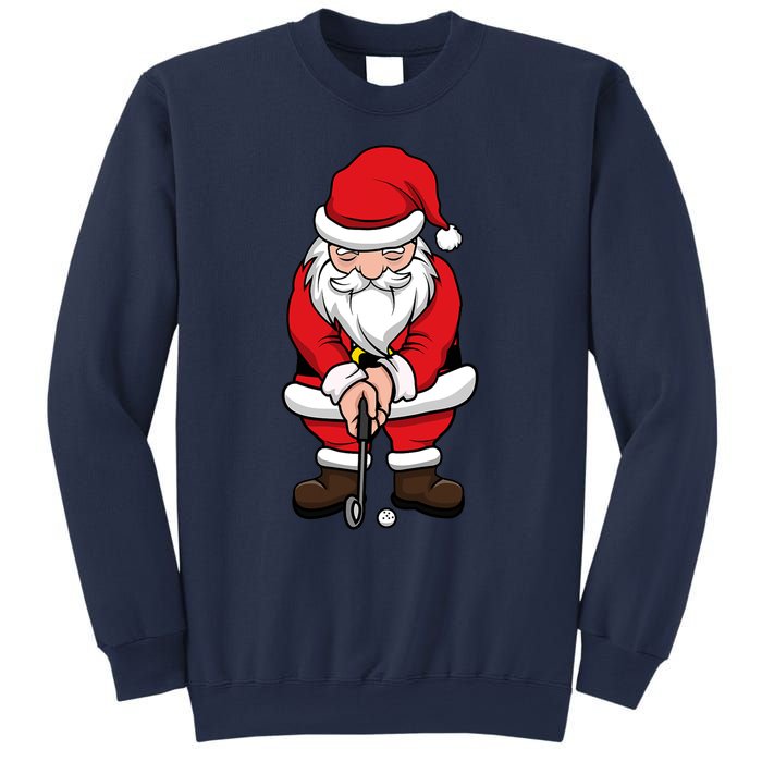 Christmas Golf Shirt Santa Claus Swing Funny Golf Tee Sweatshirt