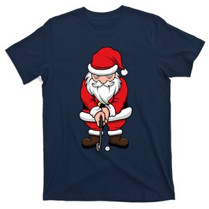 Christmas Golf Shirt Santa Claus Swing Funny Golf Tee T-Shirt