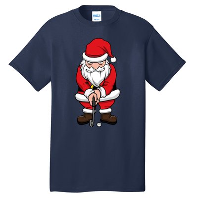 Christmas Golf Shirt Santa Claus Swing Funny Golf Tee Tall T-Shirt