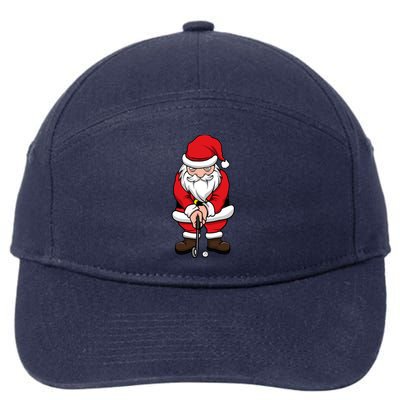 Christmas Golf Shirt Santa Claus Swing Funny Golf Tee 7-Panel Snapback Hat