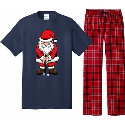 Christmas Golf Shirt Santa Claus Swing Funny Golf Tee Pajama Set