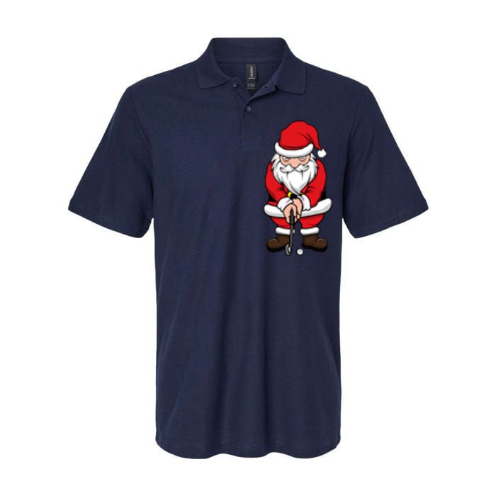 Christmas Golf Shirt Santa Claus Swing Funny Golf Tee Softstyle Adult Sport Polo