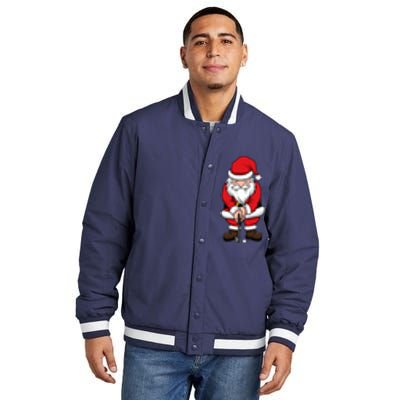 Christmas Golf Shirt Santa Claus Swing Funny Golf Tee Insulated Varsity Jacket