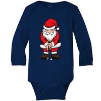 Christmas Golf Shirt Santa Claus Swing Funny Golf Tee Baby Long Sleeve Bodysuit