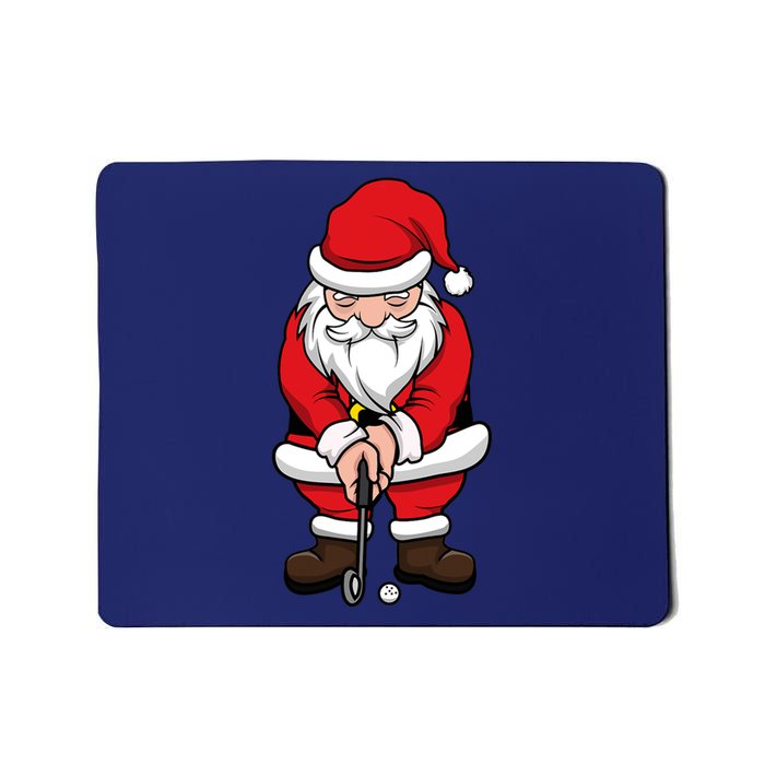 Christmas Golf Shirt Santa Claus Swing Funny Golf Tee Mousepad