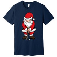 Christmas Golf Shirt Santa Claus Swing Funny Golf Tee Premium T-Shirt