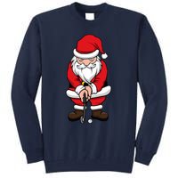 Christmas Golf Shirt Santa Claus Swing Funny Golf Tee Tall Sweatshirt