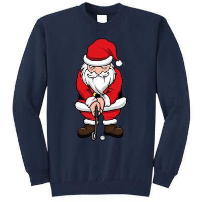 Christmas Golf Shirt Santa Claus Swing Funny Golf Tee Tall Sweatshirt