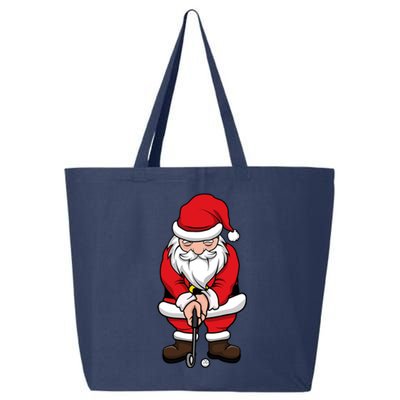 Christmas Golf Shirt Santa Claus Swing Funny Golf Tee 25L Jumbo Tote