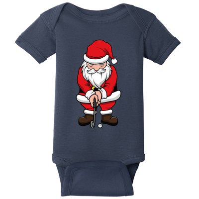 Christmas Golf Shirt Santa Claus Swing Funny Golf Tee Baby Bodysuit