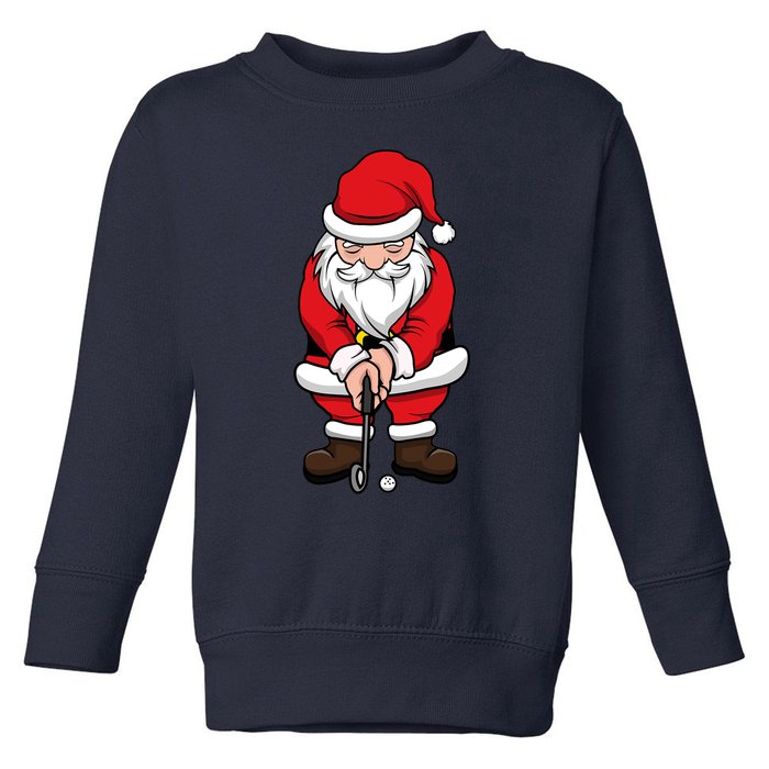 Christmas Golf Shirt Santa Claus Swing Funny Golf Tee Toddler Sweatshirt