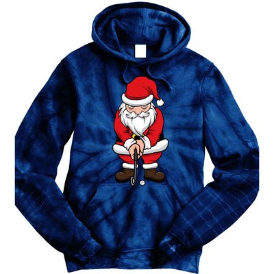 Christmas Golf Shirt Santa Claus Swing Funny Golf Tee Tie Dye Hoodie