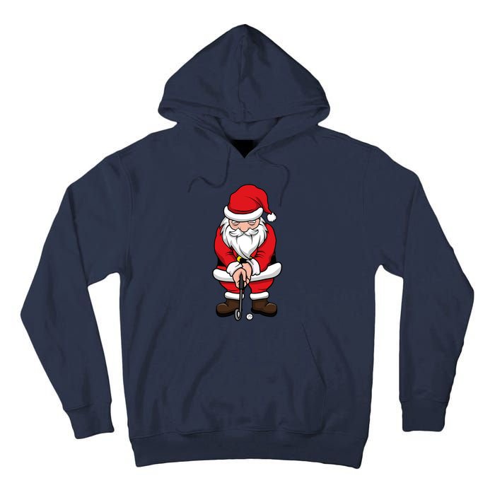 Christmas Golf Shirt Santa Claus Swing Funny Golf Tee Tall Hoodie