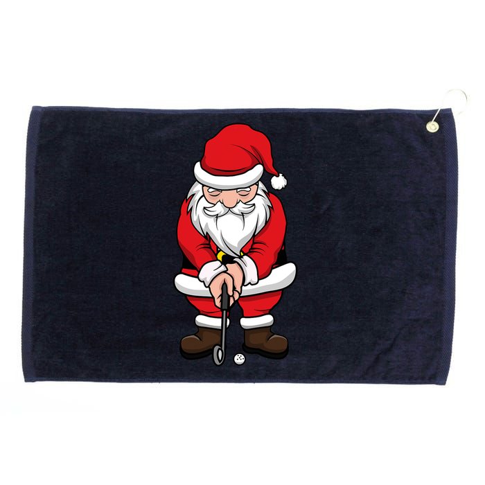 Christmas Golf Shirt Santa Claus Swing Funny Golf Tee Grommeted Golf Towel