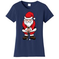 Christmas Golf Shirt Santa Claus Swing Funny Golf Tee Women's T-Shirt