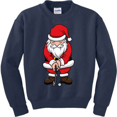 Christmas Golf Shirt Santa Claus Swing Funny Golf Tee Kids Sweatshirt