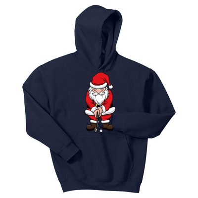 Christmas Golf Shirt Santa Claus Swing Funny Golf Tee Kids Hoodie