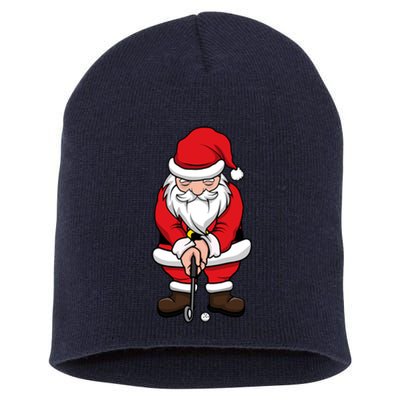 Christmas Golf Shirt Santa Claus Swing Funny Golf Tee Short Acrylic Beanie