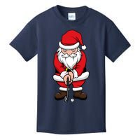 Christmas Golf Shirt Santa Claus Swing Funny Golf Tee Kids T-Shirt