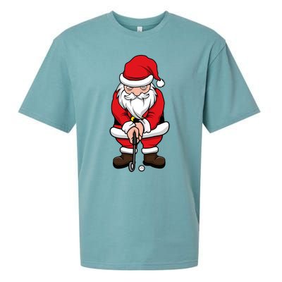 Christmas Golf Shirt Santa Claus Swing Funny Golf Tee Sueded Cloud Jersey T-Shirt