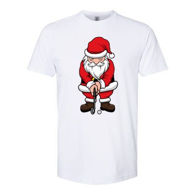 Christmas Golf Shirt Santa Claus Swing Funny Golf Tee Softstyle CVC T-Shirt